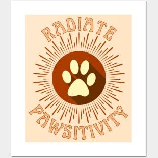 Radiate Pawsitivity - Aesthetic orange tones for pet lovers Posters and Art